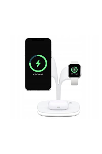 NO BRAND Stație de încărcare prin inducție 5 în 1 pentru Apple cu lumină de v...