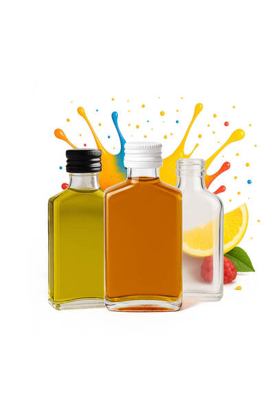 NO BRAND 50x STICLĂ LAURA VERBENE 50ML + CAPAC pentru SIROP DE BĂRBALEA CADOU