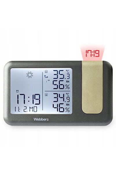 NO BRAND Stație meteo cu DCF METEO WEBBER WS207 Proiecție laser a prognozei m...
