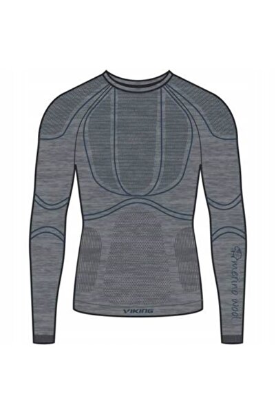 Viking Lan Pro Merino Longsleeve 08 gri - XXL Bluză termică pentru bărbați