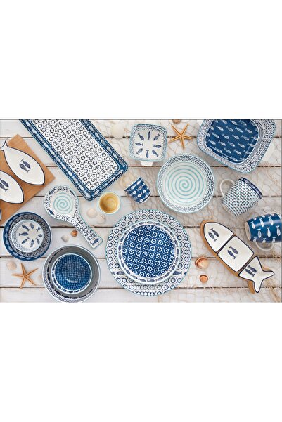 Easy Life Gallery Platou din porțelan cu pește de coastă 27 cm