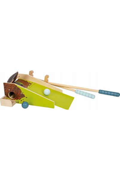 NO BRAND Set de joc mini golf din lemn cu accesorii, 2 crose, mingi, Kret, Sm...