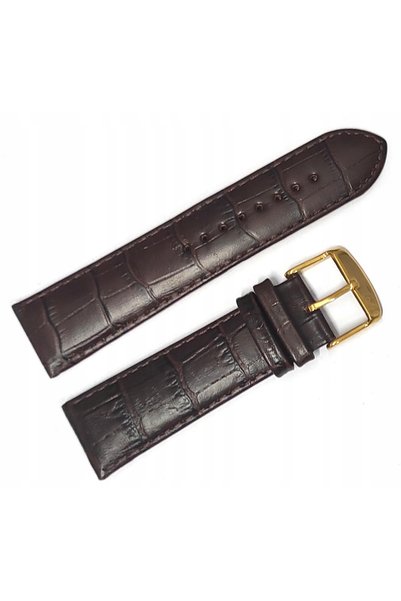 JORDAN KERR Curea de ceas din piele maro mată ADRIATICA 24 mm Crocodil ADR24.029