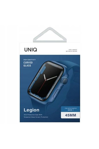 NO BRAND Carcasă de sticlă pentru Apple Watch 7/8/9 45mm UNIQ Husă de protecț...