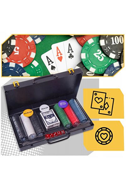 NO BRAND SET DE POKER JOC DE POKER TEXAS 300 JETE VALIZĂ CĂRȚI DE JOC