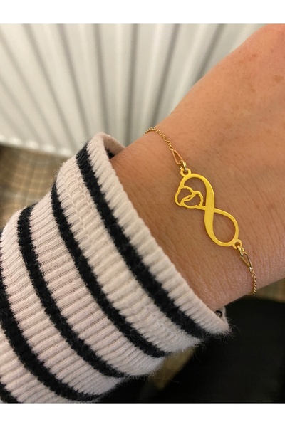 NO BRAND Brățară de aur INFINITY INFINITY amprente de picior ARGINT 925