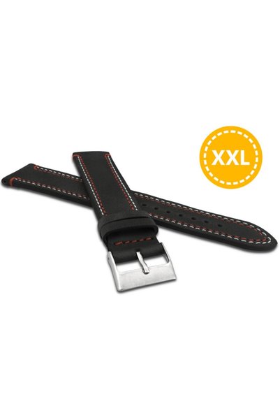 NO BRAND CUREA LUNGĂ DE PIELE NEAGRĂ XXL PENTRU SMARTWATCH 20 mm LAVVU LSDXB