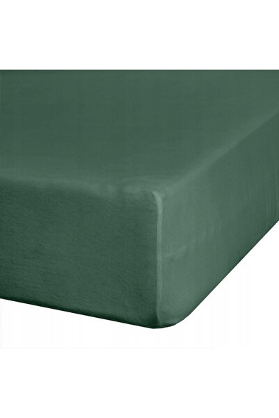 NO BRAND Cearșaf de pat simplu cu elastic 180 X 200 X 30 CM VERDE STICLE