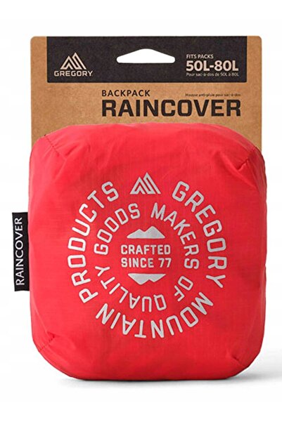 NO BRAND Husă de ploaie pentru rucsac Gregory 50/80 l - roșu aprins