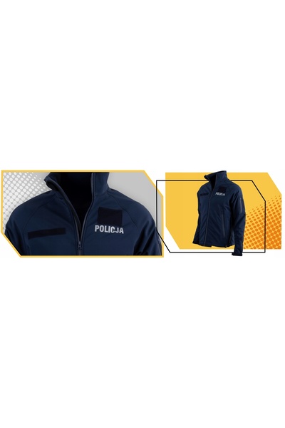 NO BRAND Jachetă de protecție Softshell pentru poliție, impermeabilă, cu velc...