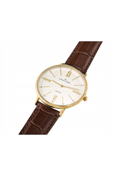 JORDAN KERR Ceas bărbătesc elegant auriu P9008 IPG PB, carcasă subțire de 42 mm