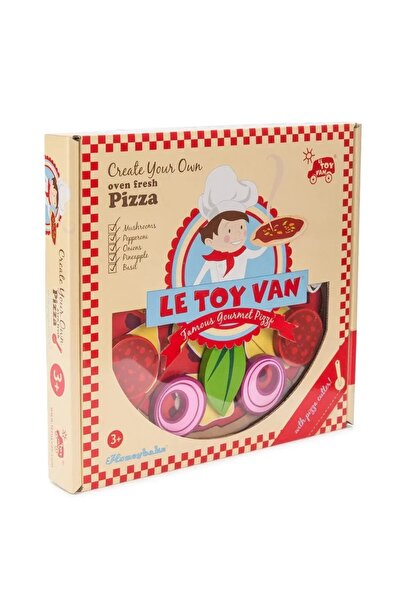 NO BRAND Pizza de jucărie din lemn pentru copii, jocuri de rol, gătit, Le Toy...