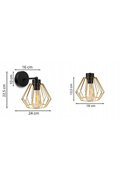 NO BRAND LAMPĂ ELEGANTĂ RETRO CU FIR AURIU, STIL LOFT, CU DESIGN INOFENSIV/DE...