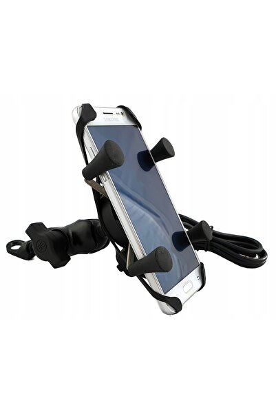 DKM Suport X-HOLDER pentru telefon cu priză USB pentru motocicletă