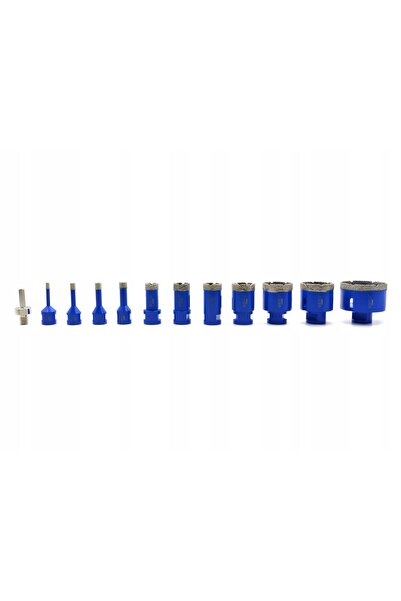 GEKO Set de burghie coronec pentru gresie ceramică 6-68mm 13 bucăți. valiză