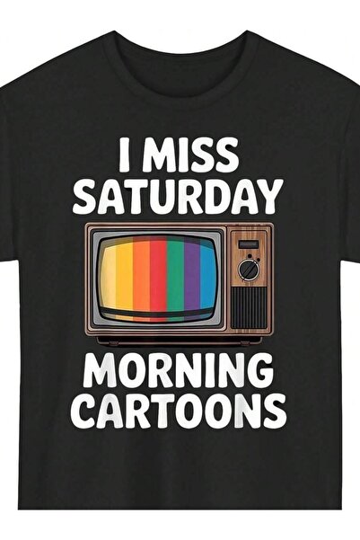 26LIK Nostalgic Saturday Morning Cartoon T-Shirt- Retro TV Show Print, Suitab...