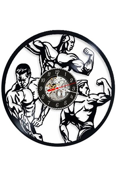 OEM Ceas de perete decorativ din disc de vinil, Model culturism, Siluete de c...