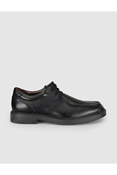 Cabani Black Genuine Leather Men's Casual Shoes
