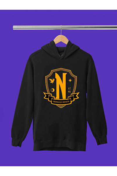 MAGORS Wednesday Printed 3-Yarn Quality Soft Texture Hooded Children's Sweats...