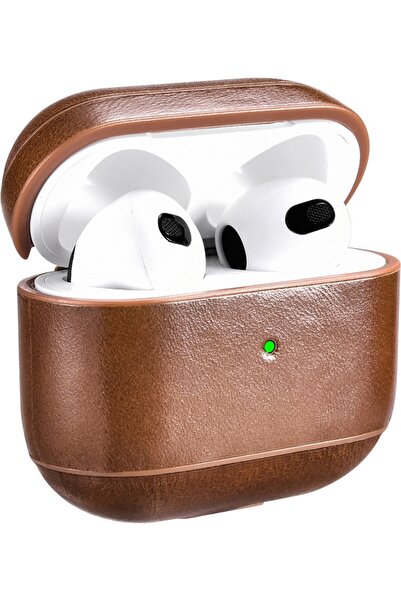 ICARER Vintage Δερμάτινη Θήκη για Apple AirPods 3rd Gen - Brown