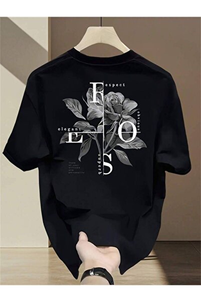 4CR The Perfect Gift For Him: Men's Short-Sleeve T-Shirt With Geometric Rose ...