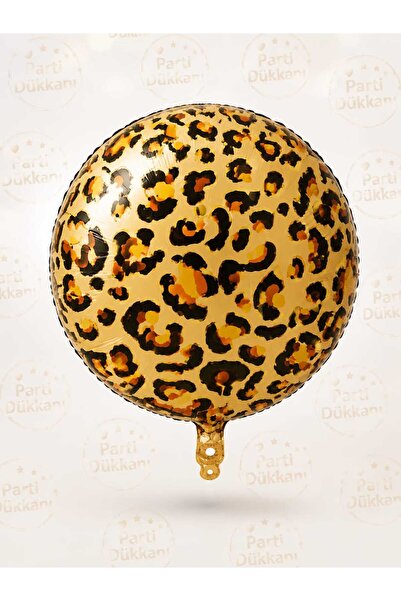 Parti Dükkanı Leopard Patterned Round Foil Balloon 18 Inch Helium Compatible ...