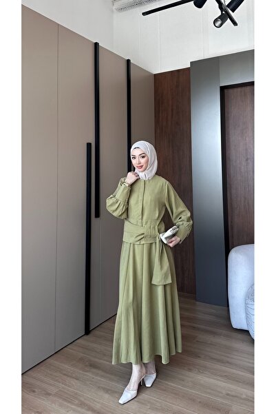 zahen lore etekli takım kemer etek ve üstü ile tesettüre uygun etekli takım k...