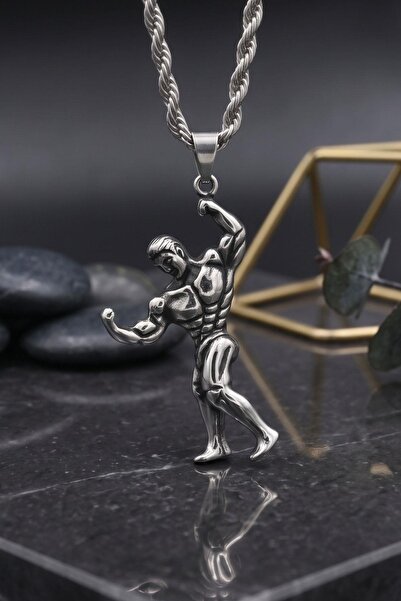 Prestige Bodybuilding - Sportsman Design Necklace Stainless Steel Chain 902894