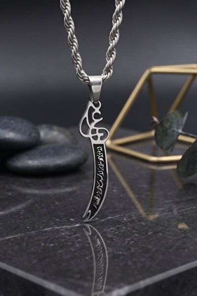 Prestige Hz. Ali Zulfiqar Sword Necklace Stainless Steel Chain 902886