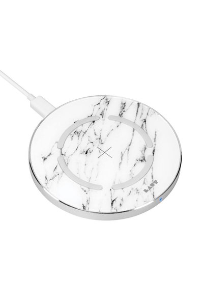 Laut Încărcător wireless Qi, încărcare rapidă de 10W, alb, cablu MicroUSB inclus