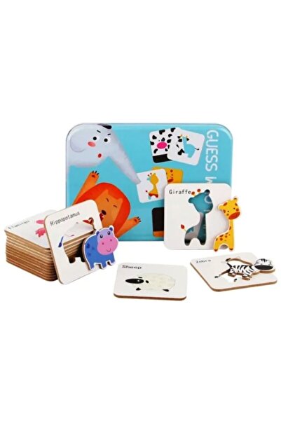 Generic Brand Puzzle Montessori Animale în Cutie Metalică – Joc Educativ din ...