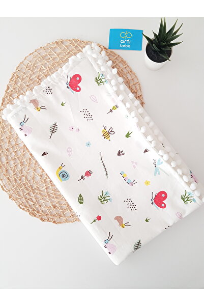 artıbebe Butterfly Double Layer Baby Cover Blanket |   100% Cotton |   Baby S...