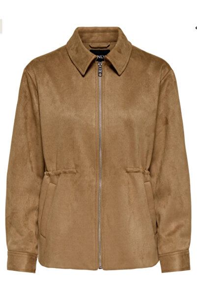 ONLY Women's Onldiane Faux Suede Brown Jacket - 15374174