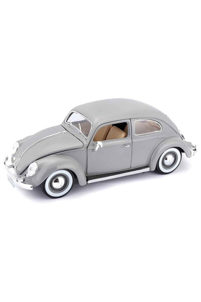BBURAGO Feyza Toy |   1:18 Scale Volkswagen Kafer Beetle 1955 Gray Model Car ...