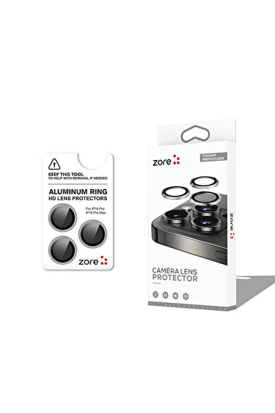zore iPhone 16 Pro Max Camera Lens Protector Sapphire Non-Distorting Image Qu...