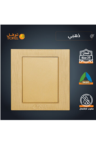 TOFEL Blank Socket Cover Plate | Gold | Cover only; socket/switch module not ...