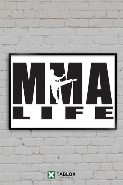 TABLOX MMA Life Karma Martial Arts Τυπογραφία Πλαισιωμένο Διακοσμητικό Πίνακα...