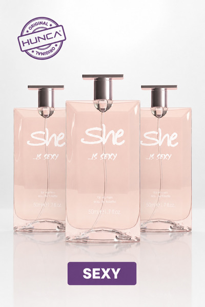 She Sexy Kadın Parfüm Edt (3 Adet x 50 ml)