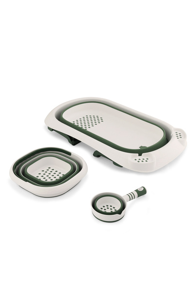 Zuu Baby Damla Seri 4’lü Bebek Banyo Seti BEYAZ- -FİLELİ