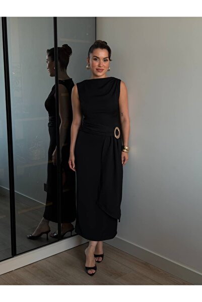 ROUPAS COLLECTİON Almira Noir Elbise