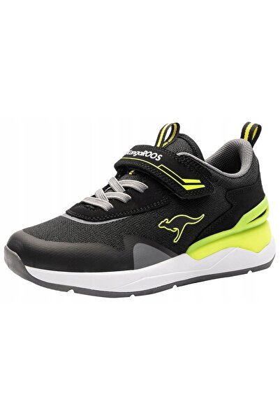 NO BRAND KangaROOS KD-Gym EV negru intens/galben neon 34 EU pantofi pentru copii