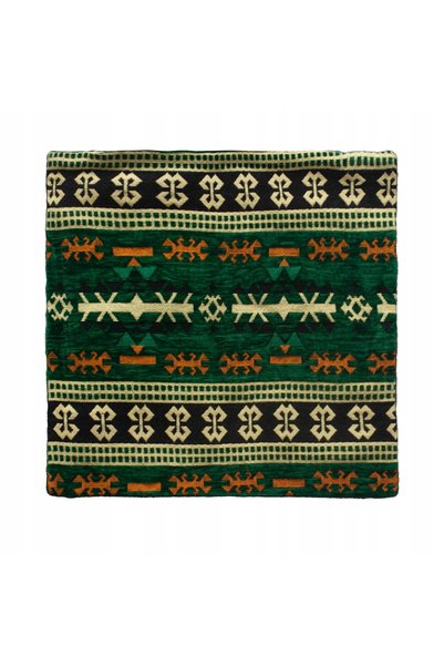 Ancient wisdom Față de pernă Kilim - Verde, 2 bucăți