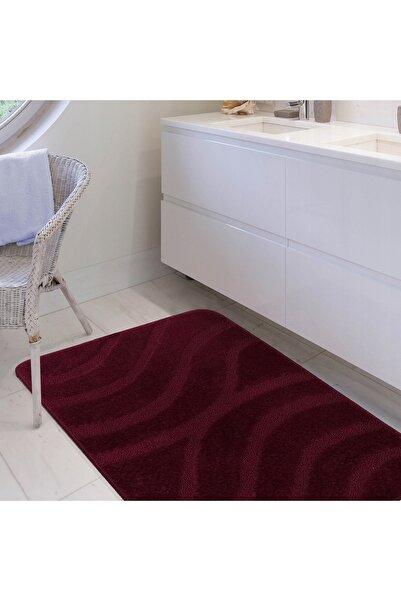 NO BRAND Covoraș de baie decupat, set Symphony Aubergine (50 cm x 80 cm)