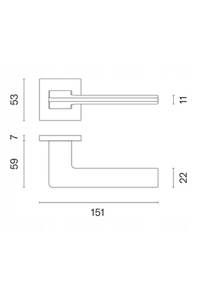 NO BRAND Mâner ENGER STILE OMA ROZETA Q SLIM 7MM AUR SATINAT - auriu mat