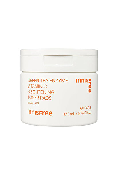 Innisfree Yeşil Çay ve C Vitamini İçerikli Aydınlatıcı Tonik Ped 60 Adet