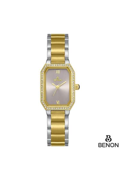 benon ساعة بينون نسائي استيل تصميم بولغاري - تاتي مع ملحقات علبة + تغليف