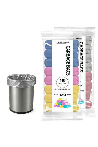 Generic Brand PESCADOR Garbage Bags 120 Pcs Liners - Perfect Bin liners for B...