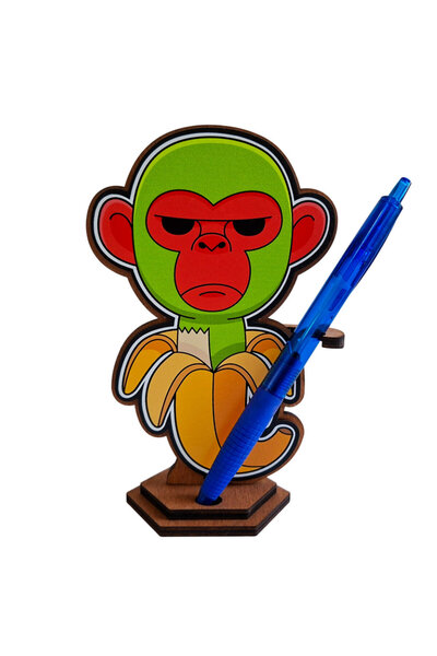 OEM Figurina Brainrot Cimpanzini Bananini14.5 cm, lemn