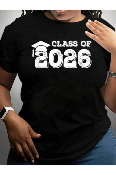21JNRY Class Of Shirt Senior Graduation 2026 Back To School Black Graphic T S...
