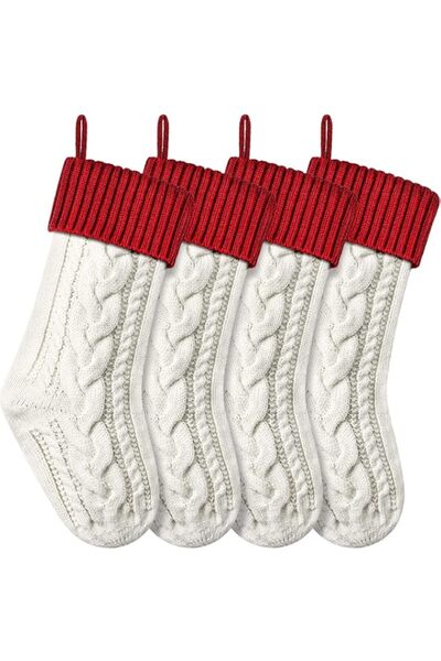 Generic Brand 18 Inches Christmas Stockings Cable Knitted Xmas Stocking Large...